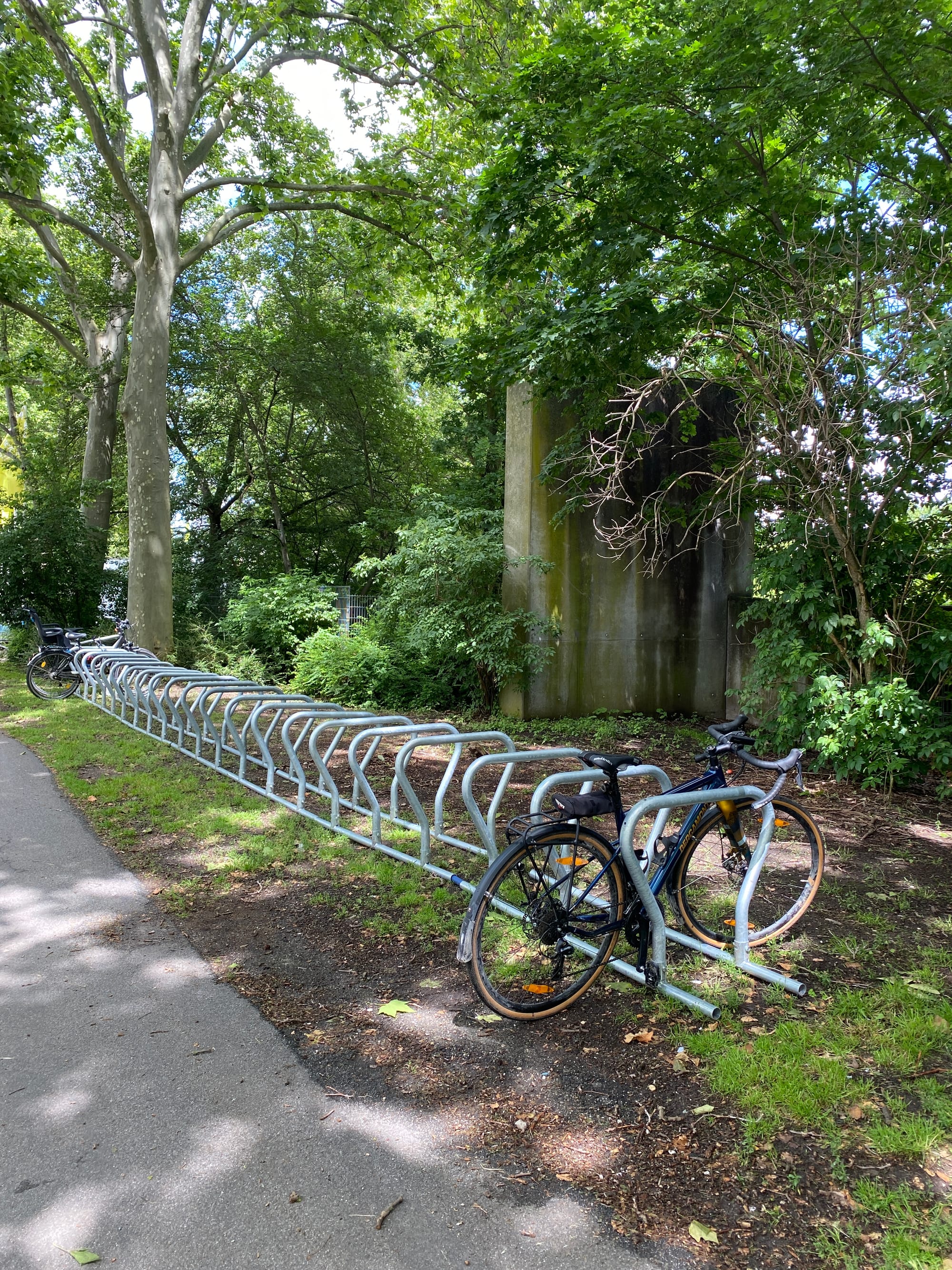 Fahrradstellplätze am Haupteingang Luisenpark Mannheim