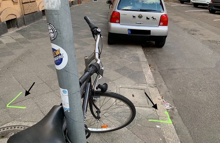 Die Neuordnung des Gehwegparkens in Mannheim